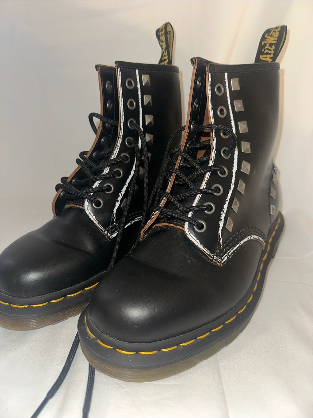 Dr. Martens 1460 Stud Alternative Edge Leather Boots Size 8